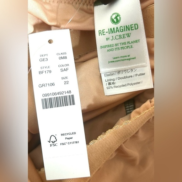 NWT J. Crew Ruched Squareneck One-Piece Swimsuit in Safari Green, Size 22 (3X) - Picture 9 of 12